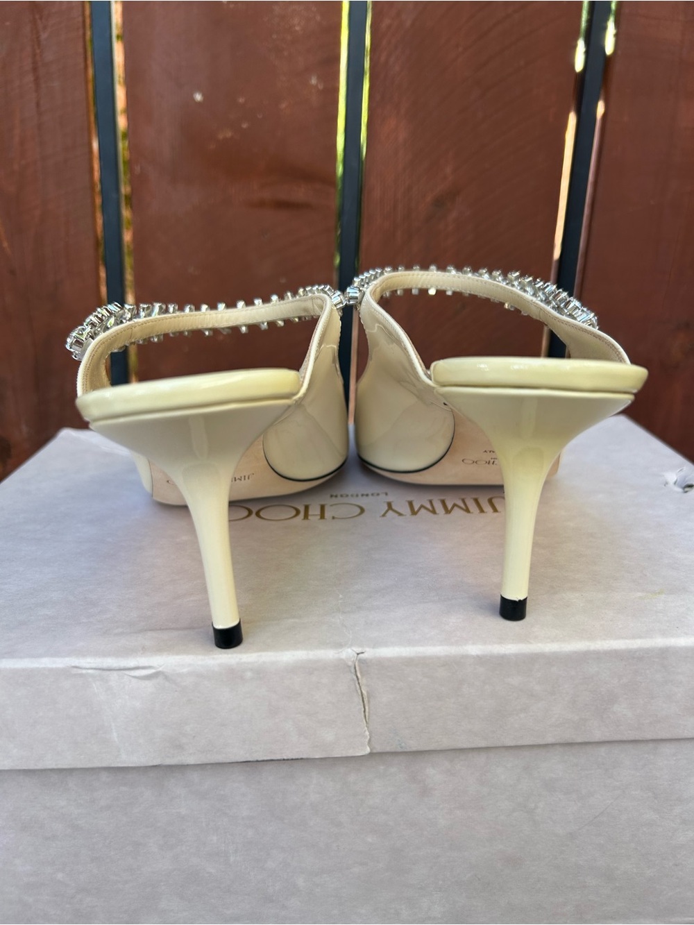 Jimmy Choo Bing 65 Off White Patent Leather 40.5EU NIB - Picture 8 of 14